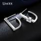 UMODE Double Open D Austrian Rhinestones White Gold Plated Mismatched Dangle Earrings Gift Jewelry for Women Brincos 2016 UE0183