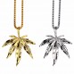 Weed Leaf Piece Top-quality hip hop chains for men long big Crude  chunky Pendant Necklace Chains bling bling Jewelry