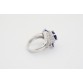 Yunkingdom 2016 NEW Women's Rings White Gold Filled Dark Blue CZ Diamond Jewelry Wedding Engagement Ring  ALP0281
